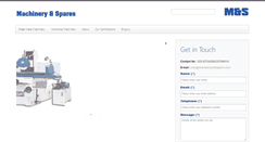 Desktop Screenshot of machineryandspares.com
