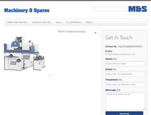 Tablet Screenshot of machineryandspares.com